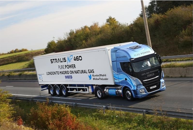 Iveco Stralis truck covers 1,728km from London to Madrid on a single fill of liquefied natural gas