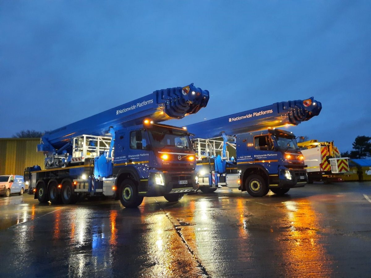 Nationwide Platforms invests in two Bronto 70m truck-mounted AWPs