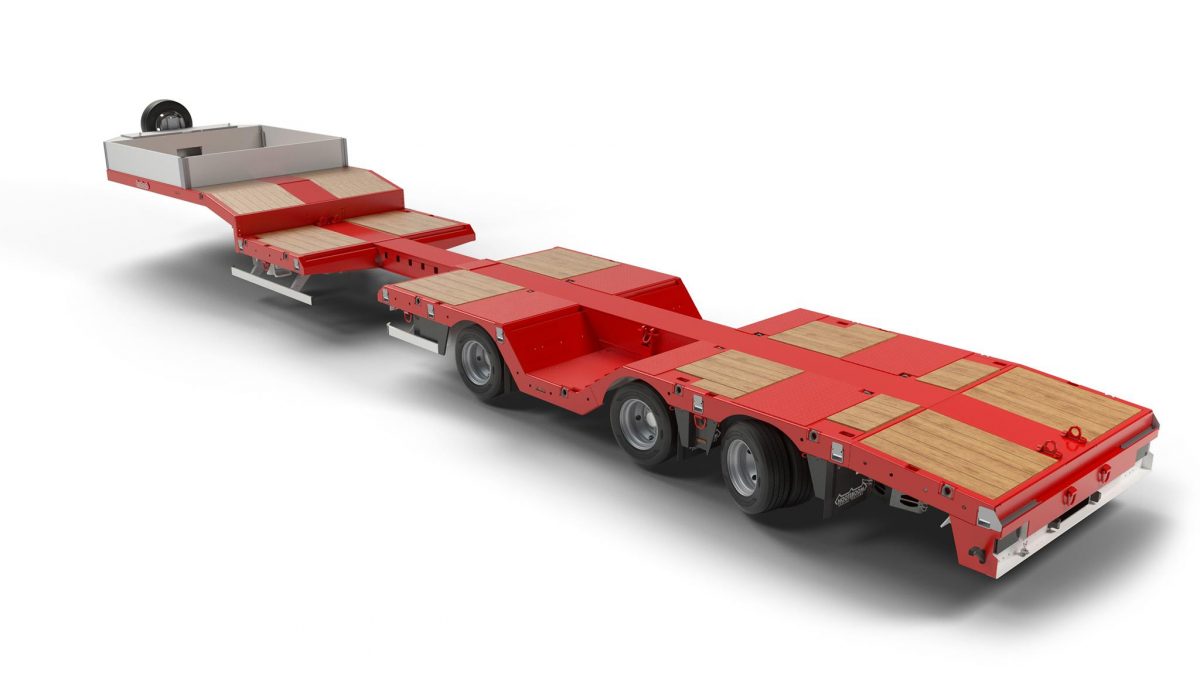 Nooteboom introduces extendible lightweight semi low loader with wheel wells