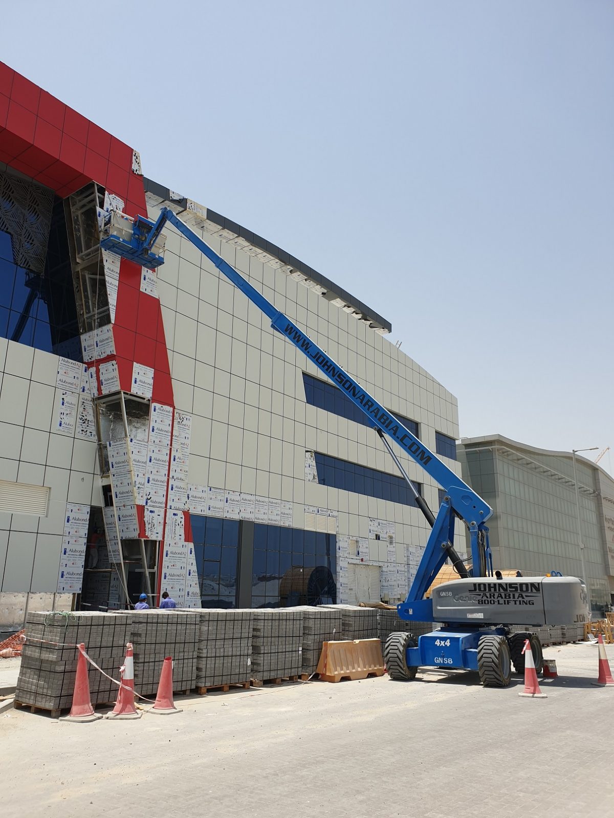 Johnson Arabia employs a Genie for finishing work at Red Crescent mall in Abu Dhabi