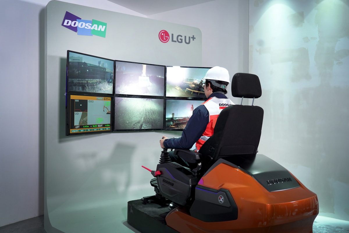 Doosan demonstrates remote control of construction equipment worldwide using 5G technology