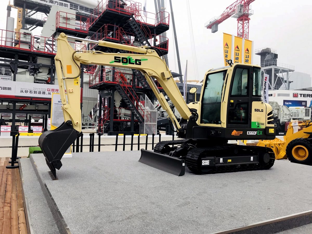 SDLG unveils concept electric compact excavator that can perform continuous digging for three hours