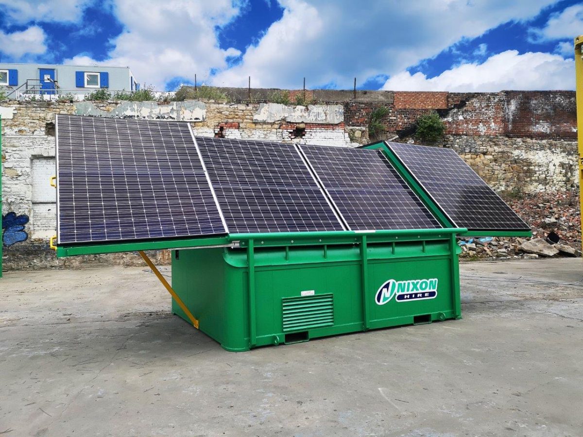 Nixon Hire reduces 129 tonnes of carbon emissions on a single customer site by using its Solar Pods instead of a traditional generator