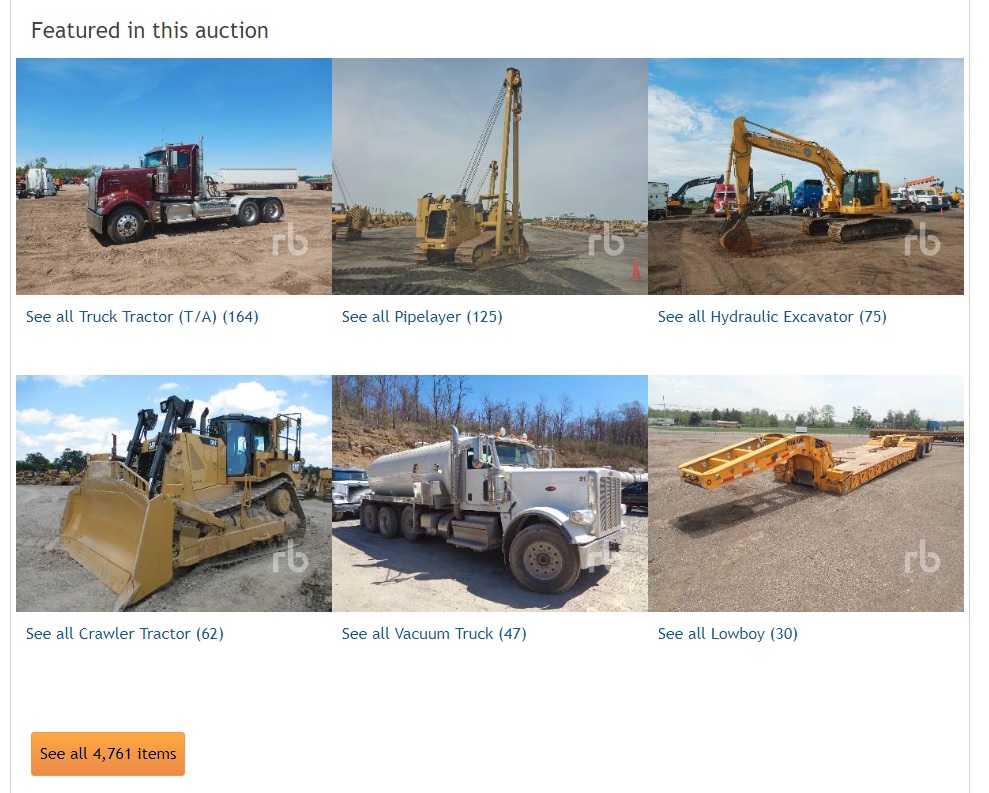 Ritchie Bros. to feature 4,700+ items in June 27–28 pipeline construction auction in Ohio, USA