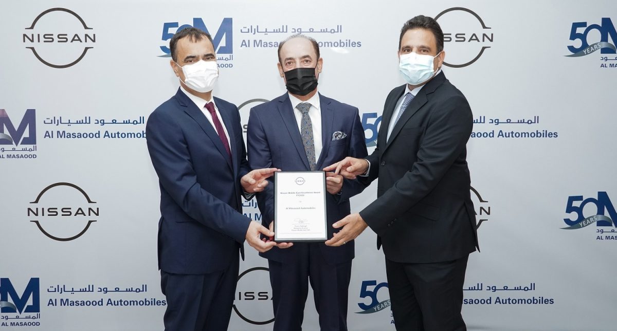 Al Masaood Automobiles Receives ‘Nissan Award of Excellence’