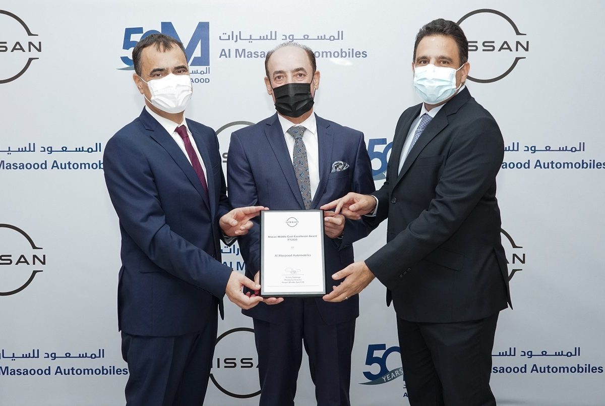 Al Masaood Automobiles Receives ‘Nissan Award of Excellence’