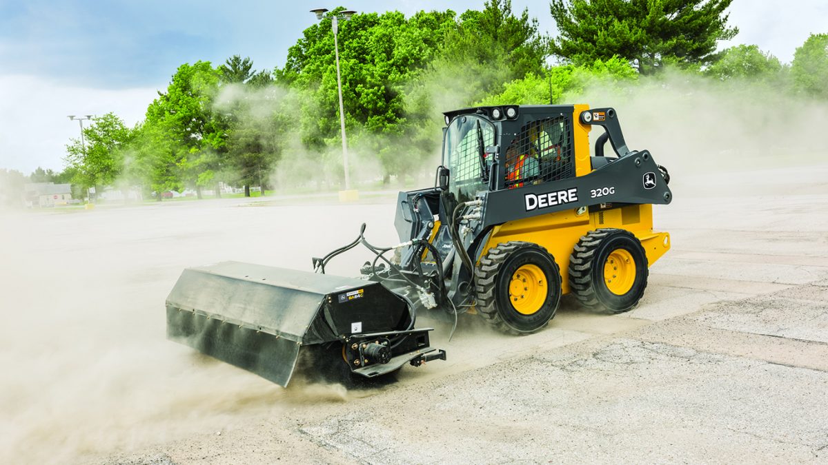 John Deere upgrades angle and pickup brooms for snow and debris cleanup