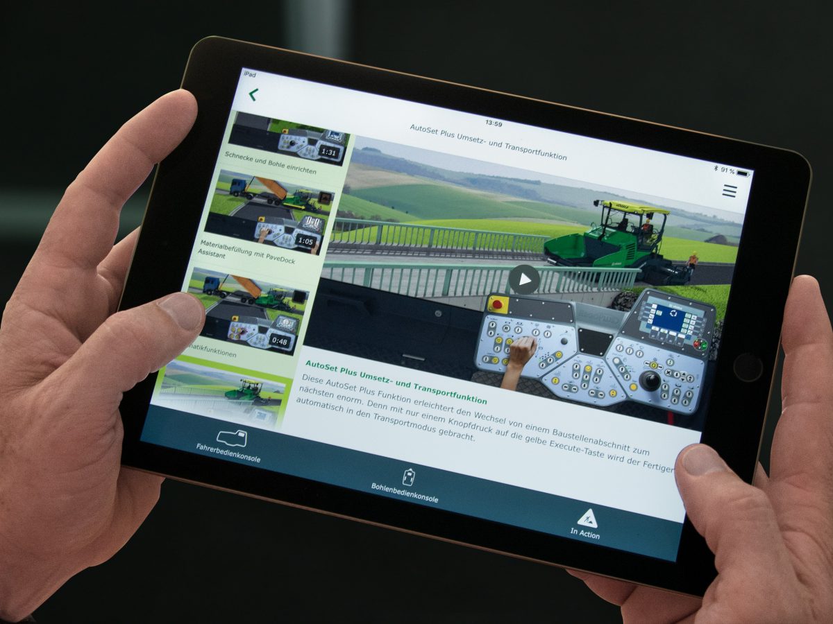 Joseph Vogele publishes mobile app for paver operators