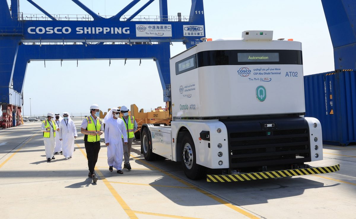 CSP Abu Dhabi Terminal and Khalifa Port implement autonomous port truck system for container handling