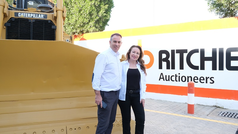 Ann Fandozzi CEO Ritchie Bros alongwith Eduard Faig regional sales manager of Middle East and Africa