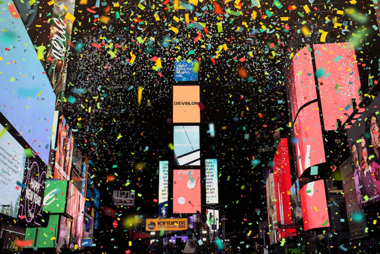 Develon brings in the New Year at Times Square, New York